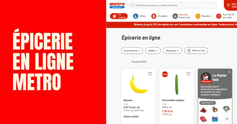 Épicerie en ligne Metro